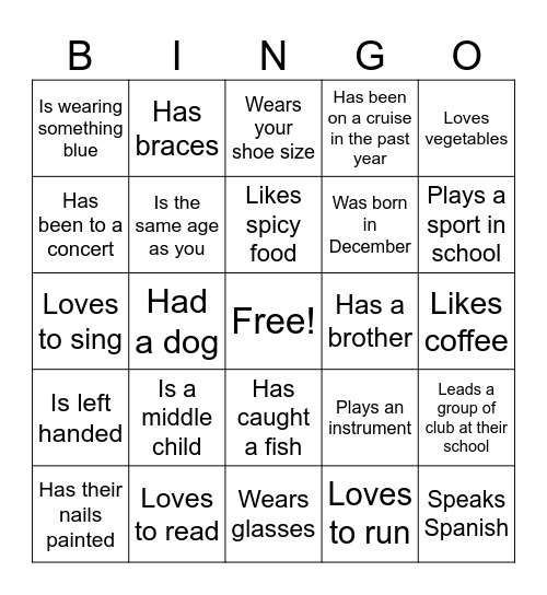 Good to know you bingo Card