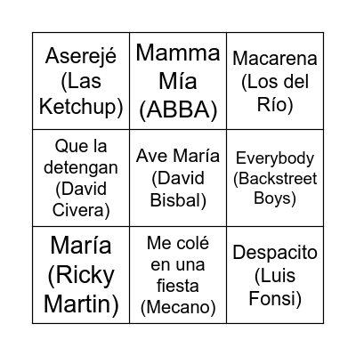 Bingo Musical M&A Bingo Card