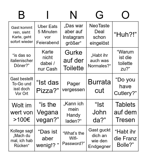 Bolle Bingo Card