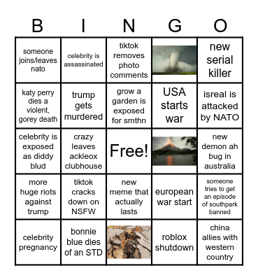 2025 Bingo PT2 Bingo Card