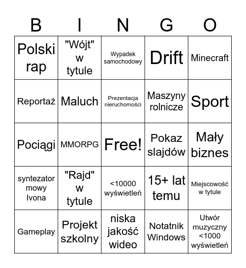 JCX Content Finder Bingo - ALPHA Bingo Card
