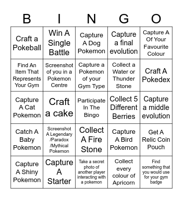 LEADERMON Bingo Card