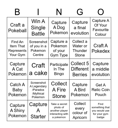 LEADERMON Bingo Card
