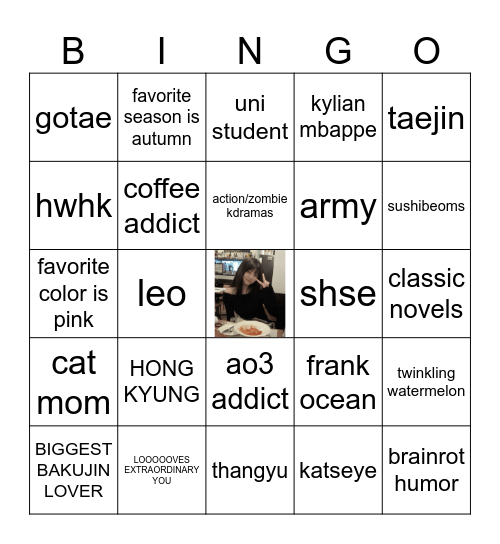 taejinamour Bingo Card