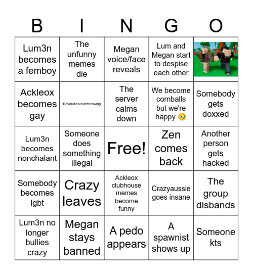 Ackleox clubhouse 2025 Bingo Card