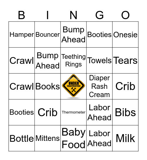 Baby Shower Bingo! Bingo Card