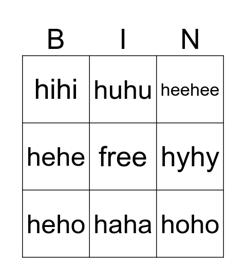 bingo Card