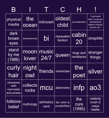 itsdaniqueyall Bingo Card