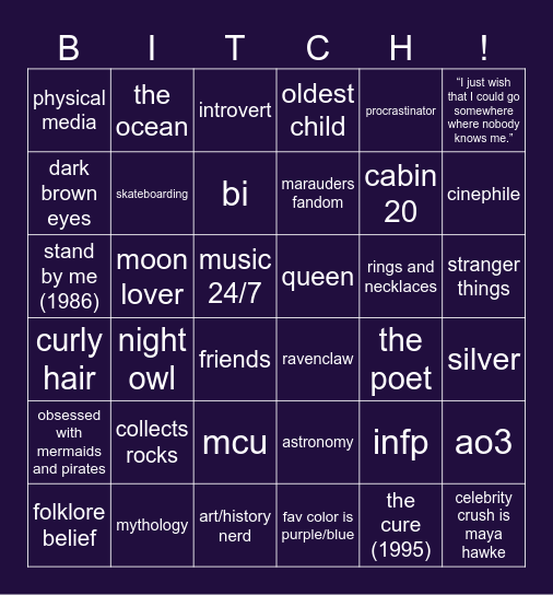itsdaniqueyall Bingo Card