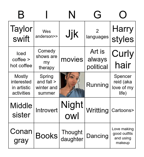 Palooo’s bingo card Bingo Card