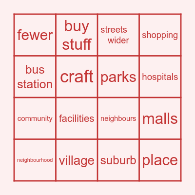 CITY LIFE Bingo Card