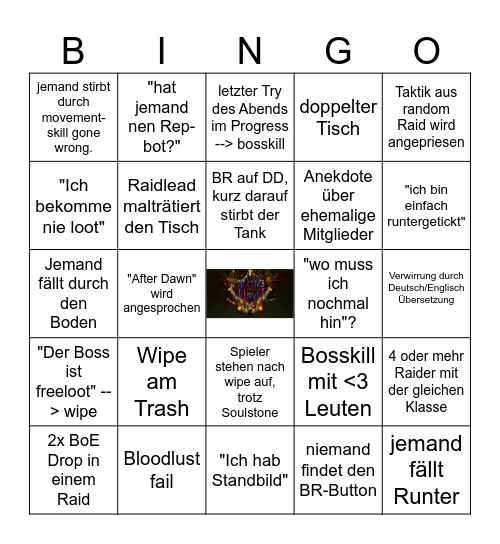 Behind the Curve Bingo Card