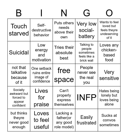 Karman kinnie bingo Card