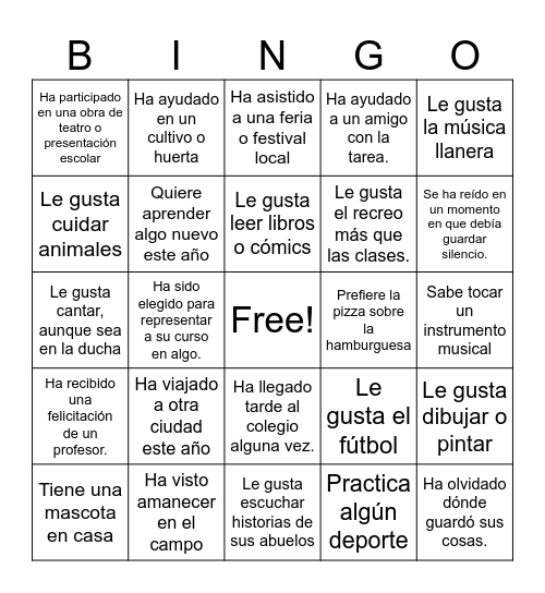 BINGO ROMPEHIELO Bingo Card