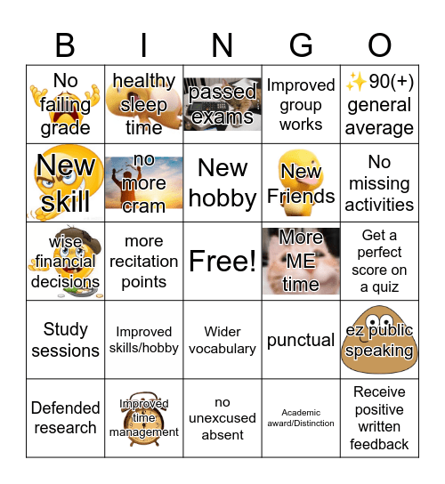 School Bingo Card Bingo Card