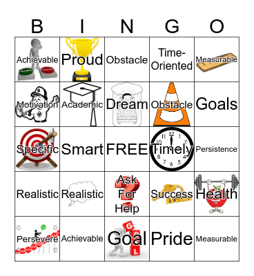 Goal Setting Bingo Card