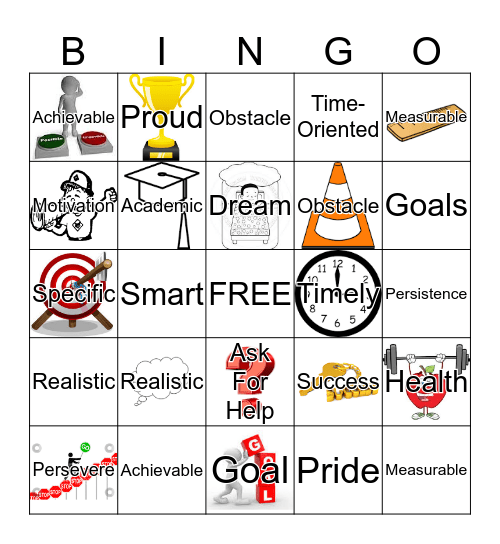 Goal Setting Bingo Card