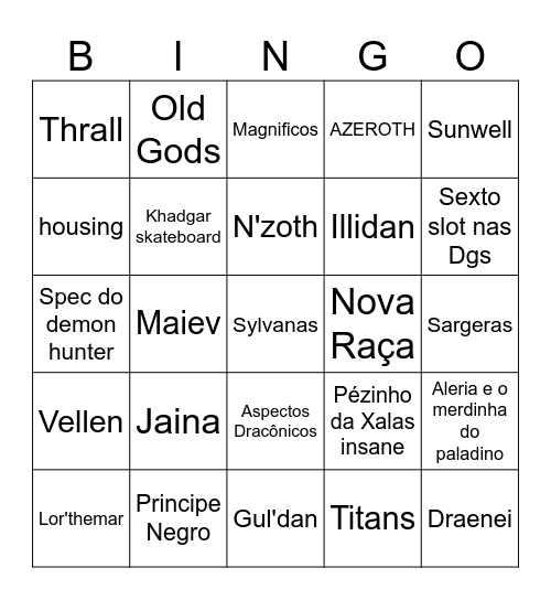 BINGO BLIZZCONN Bingo Card