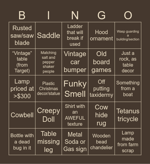 ✨Antique Bingo✨ Bingo Card