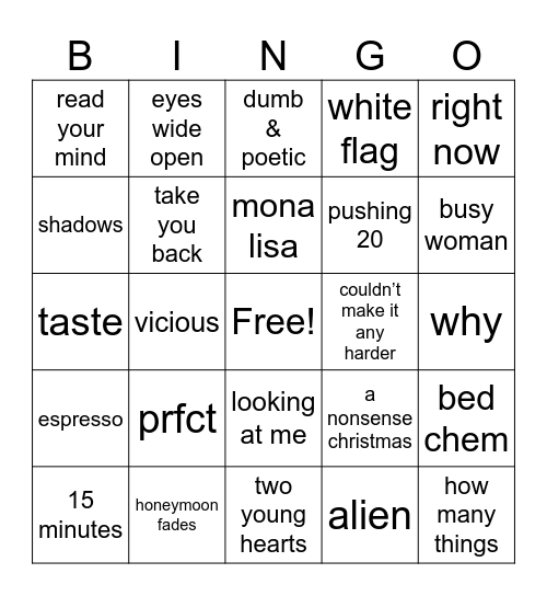 Junocord Bingo Card