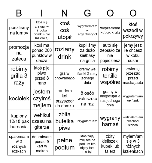 BINGO PROMYK 2025 Bingo Card