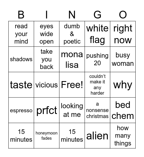 Junocord Bingo Card
