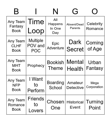 Trope-ical Readathon Bingo Card