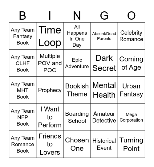 Trope-ical Readathon Bingo Card