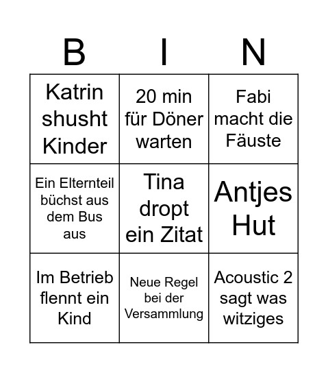 MiniRemseck Bingo Card