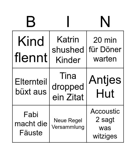 Miniremseck Bingo Card