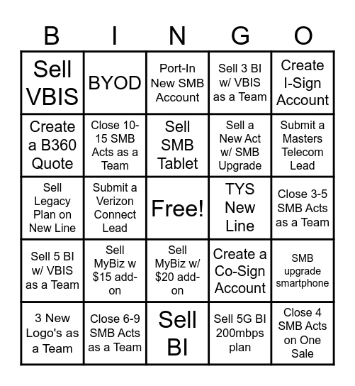 EC Summer SMB Bingo Card