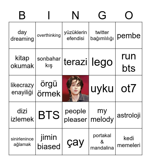 zehra💗 Bingo Card