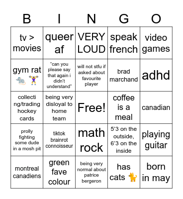 June’s Bingo Card