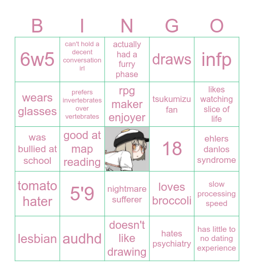 snail Bingo Card