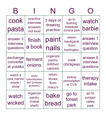 Bingo Card
