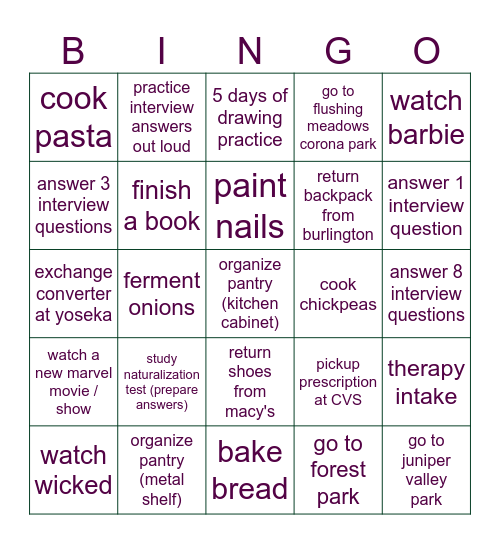 Bingo Card