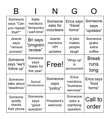 ILAT Workshop Fall 2025 Bingo Card