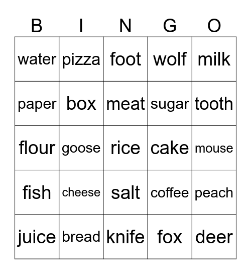 Bingo Card
