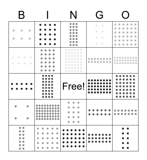 ARRAY BINGO Card