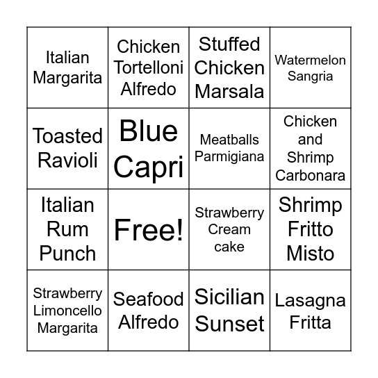 Server Bingo Card