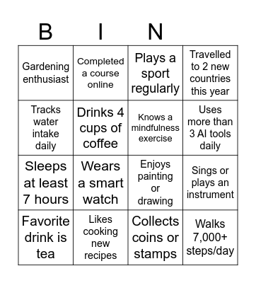 PMO Icebreaker Bingo Card