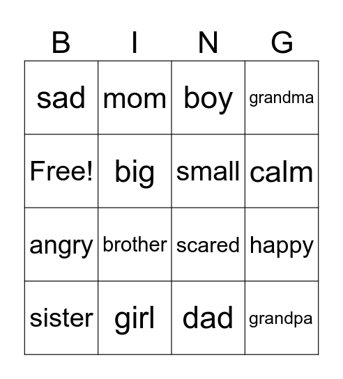 Punjabi Bingo! Bingo Card