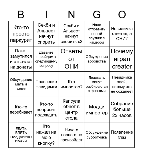 2 Всеостровной Конгресс Bingo Card