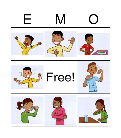 EMOTIONS Bingo Card