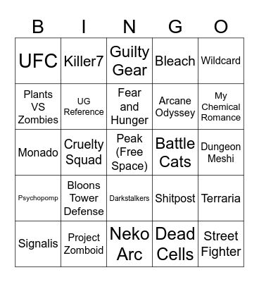 quans w/place bingo Card