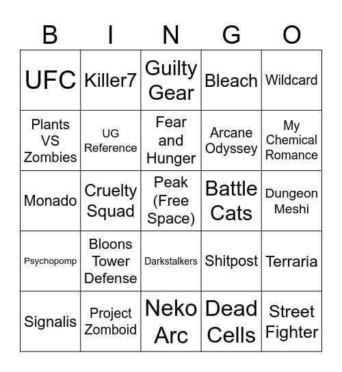 quans w/place bingo Card