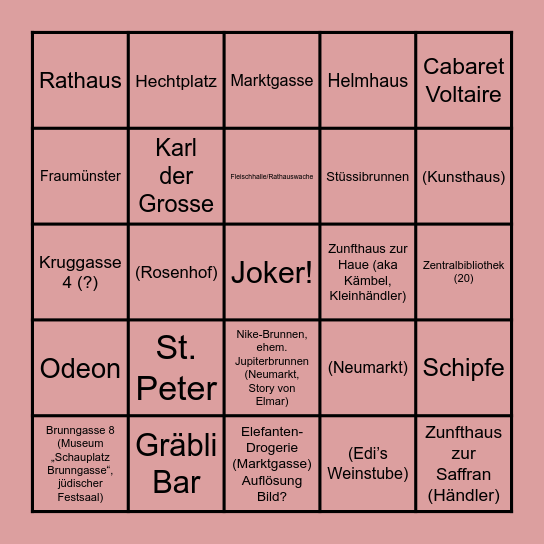 GASSEN-BINGO Card