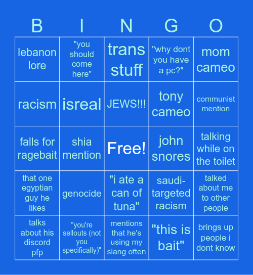 jospehp Bingo🫶🏻 Bingo Card