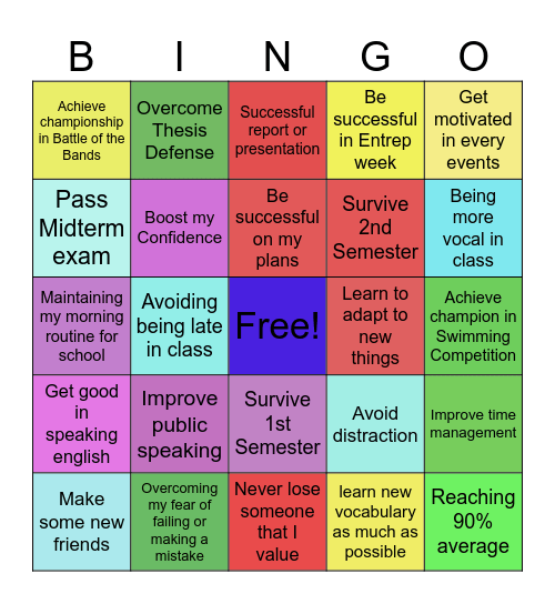 S.Y Plato Bingo Card
