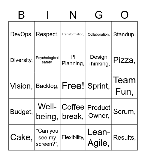 Sun Time Bingo Card